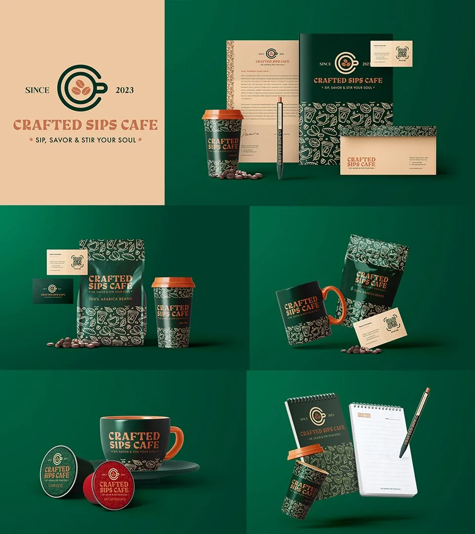 Crafted Sips Café — Brand Identity